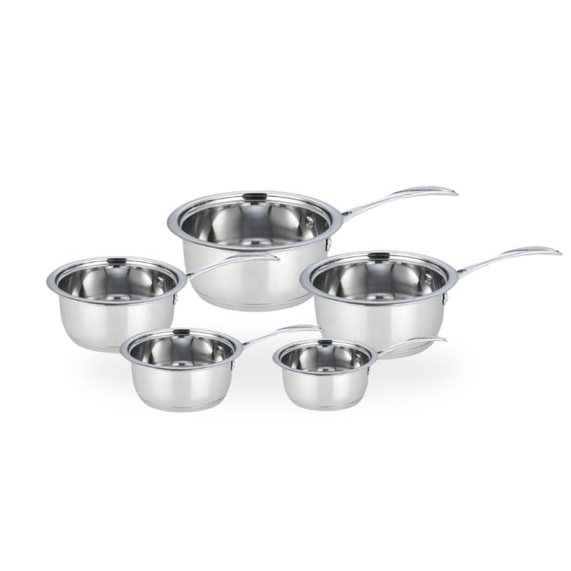 Pack Casseroles 5 Piéces en Inox Sans Couvercles