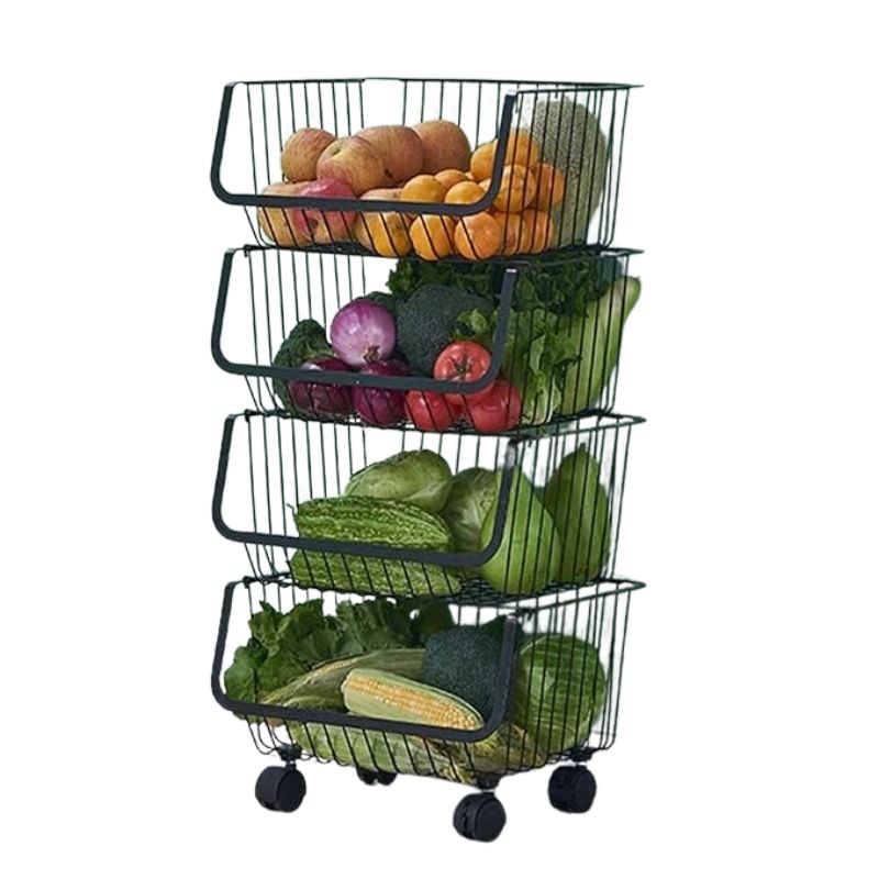 Panier à Légumes et Fruits à 4 Niveaux