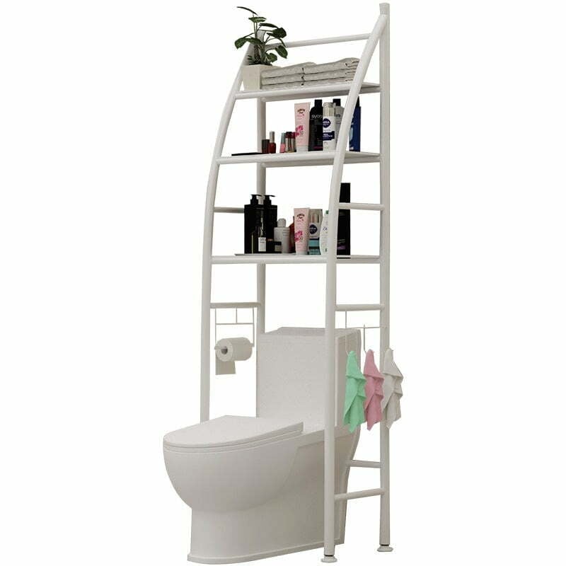 Étagère en acier inoxydable économiseur d'espace de salle de bain, support de rangement pour serviettes de toilette à 3 niveaux