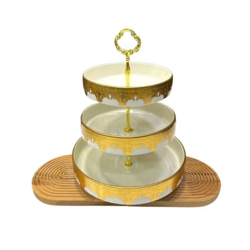 Présentoir à Gâteaux Royal - Motif Fassi Traditionnel