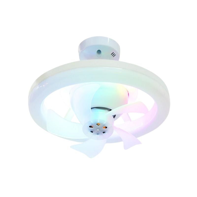 Mini Ventilateur de Plafond Moderne RVB avec Lumière & Télécommande