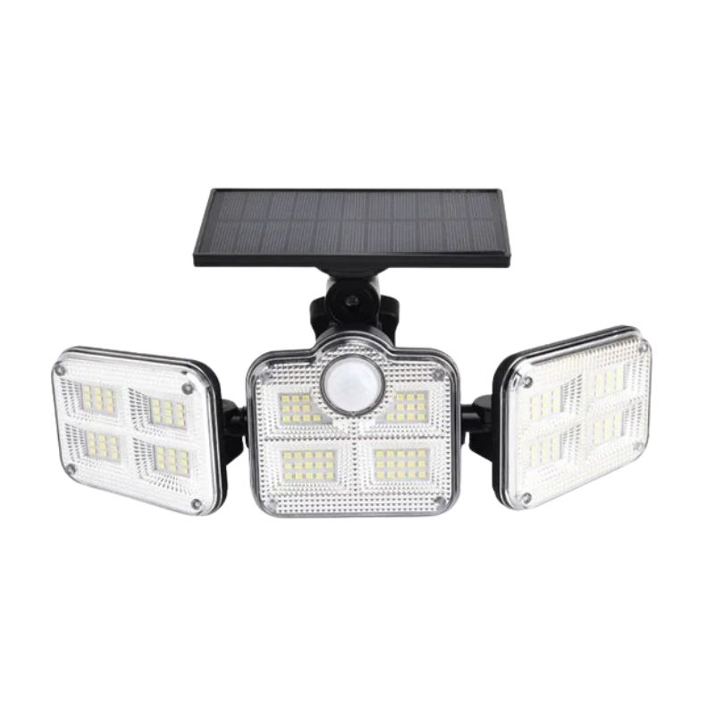 Lampe solaire LED avec 3 têtes