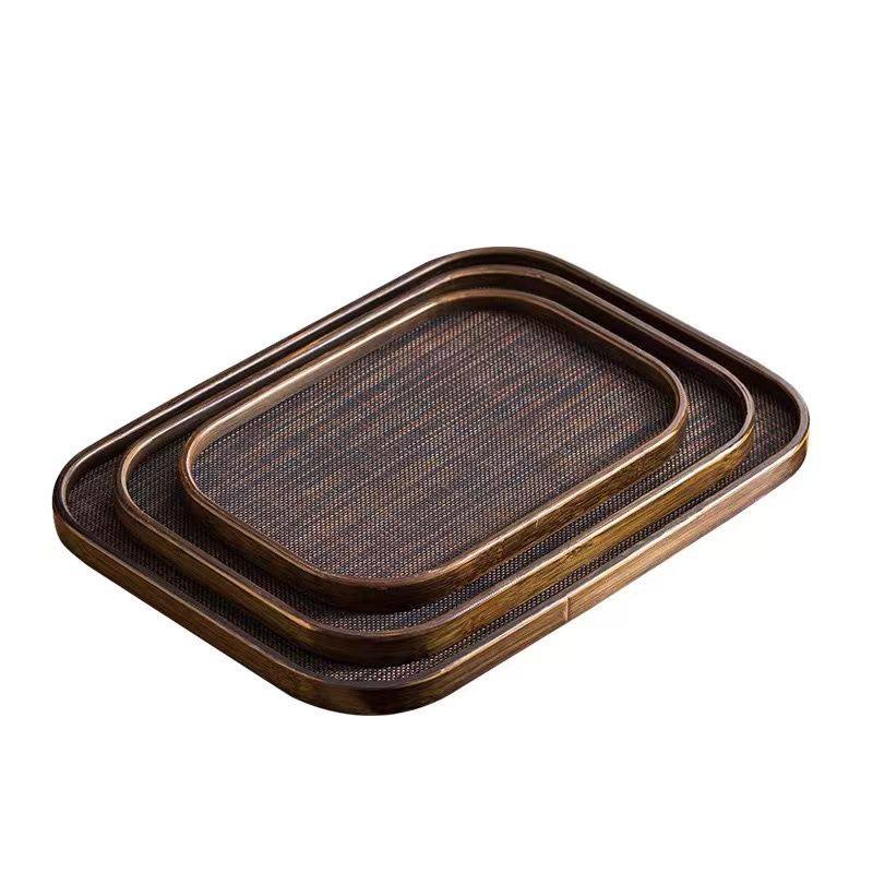 3 Plateaux en Bambou Rectangulaires