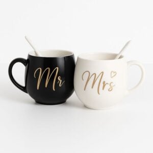 Lot de 2 Mugs en Céramique – Mr & Mrs