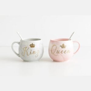 Lot de 2 Mugs en céramique – King & Queen