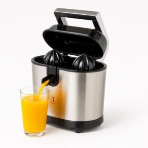 Presse‑Agrumes Électrique Inox – Double Cône Rotatif | Jus Frais en Quelques Secondes