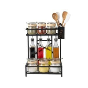 HLR™ Égouttoir & Étagère de Cuisine – 2 Couches Inox